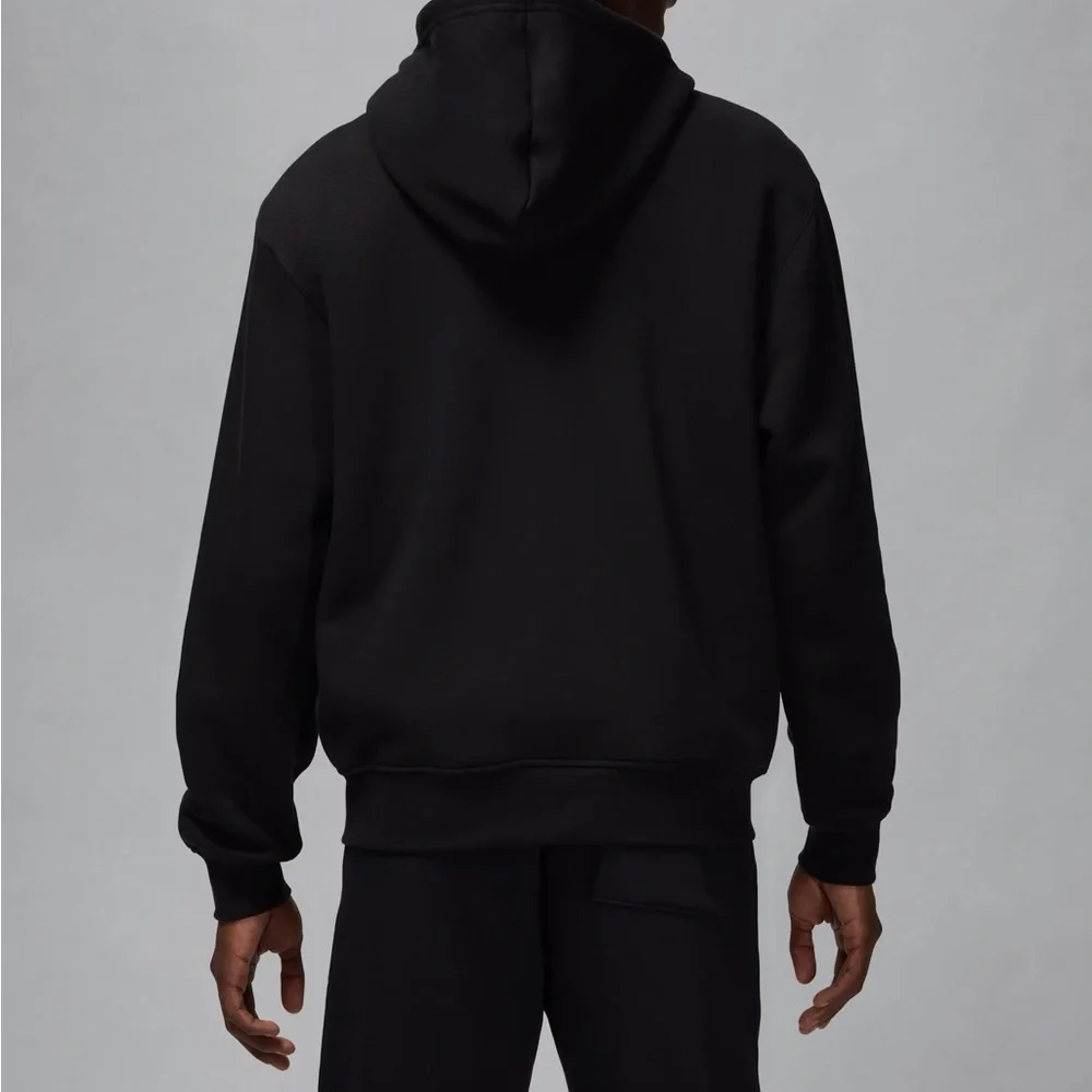 Jordan Men’s Size 2XL Brooklyn Fleece Full‎ Zip Hoodie Black White Logo
